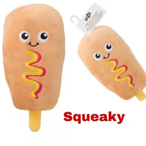 Joyhound Crazy Comfy CORNDOG Futter Medium Plüsch Hundespielzeug - Quietscher NEU - Bild 1 von 4