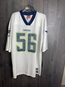 Vintage Reebok NFL San Diego Chargers SHAWN MERRIMAN #56 Jersey Adult 2XL White - Picture 1 of 11