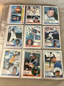 ❤️VTG LOT 1980’s BASEBALL CARDS 84 CARDS IN BINDER POCKETS - Picture 1 of 10