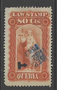 Bigjake: Quebec QL-22, 80 cent Law Stamp - Revenue - Picture 1 of 2