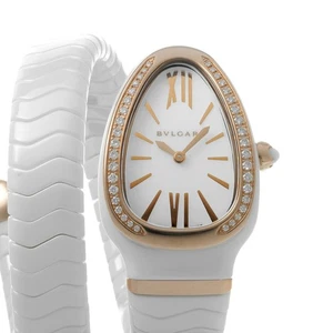 BVLGARI Serpenti Spiga SPC35WG White Ladies Used Watch #71114 - Picture 1 of 6