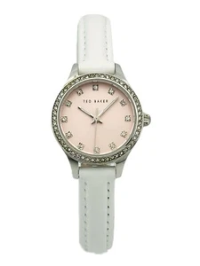 Ted Baker Ladies TE10023509 ' MINI JEWELS ' White Leather Strap Pink Dial Watch - Picture 1 of 20