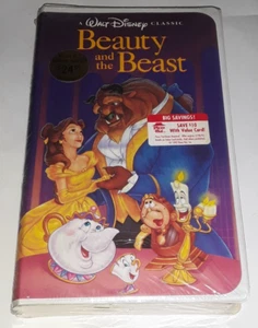 Disney BEAUTY AND THE BEAST schwarzer Diamant VHS VIDEOBAND NEU Eckdellen - Bild 1 von 5