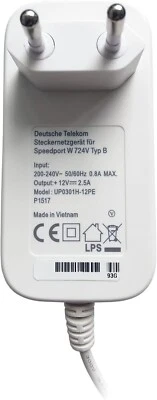 Original Speedport W724V Typ B Netzteil Steckernetzteil UP0301H-12PE 12V 2,5A - Bild 1 von 2