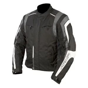 ARMR IKEDO MOTORCYCLE MOTORBIKE WATERPROOF JACKET BLACK/GREY/WHITE 3XL T - Picture 1 of 2