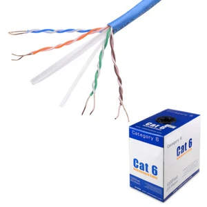 1000F Cat 6 Cat Ethernet Bulk Cable Network Wire RJ45 Lan 300M 300 M Cat6 1000Ft - Picture 1 of 5