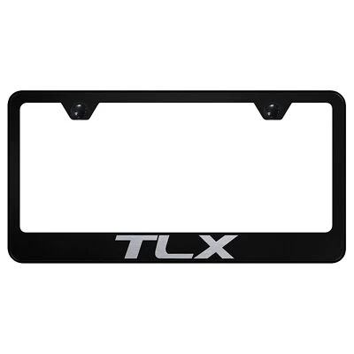 Marco de matrícula de acero inoxidable con logotipo grabado láser Acura TLX Foto 1 de 3