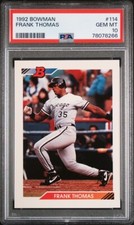 1992 Bowman #114 Frank Thomas 💎 Gem Mint PSA 10 💎 HOF Chicago White Sox