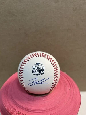 ATLANTA BRAVES IAN ANDERSON FIRMADO RAWLINGS Serie Mundial 2021 BÉISBOL JSA Foto 1 de 2
