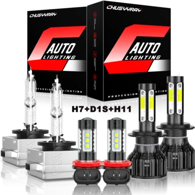 For BMW 550i GT 2010 2011 - 6Pcs LED HID Headlight Kit+ Fog Light Bulbs Combo - Image 1 of 4