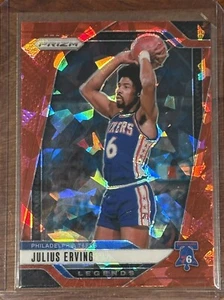2024-25 Panini Prizm Julius Erving Red Ice Prizm #292 Philadelphia 76ers - Bild 1 von 2