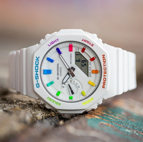 Casio G Shock Rainbow - Custom G Shock 2100 Watches Diver Watch for Women.