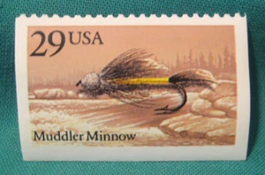 29c Fishing Flies-Muddler Minnow Fly-MNH Single-Scott #2549-Issued 1991 - Picture 1 of 2