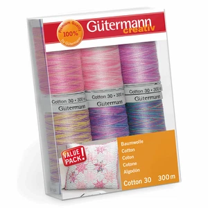 Gutermann Thread Set: Cotton No. 30 - 6 x 300m - High Quality Threads - Col.4 - Picture 1 of 3