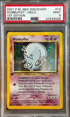 Pokemon 1st Edition Wobbuffet 16/75 Neo Discovery Holo Rare Vintage 2001 Destiny - Image 1 of 2