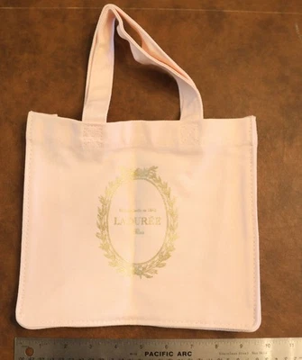 BOLSO DE MANO LADUREE LONA ROSA Logo Dorado Pequeño Lona PARÍS Edición Limitada Foto 1 de 4