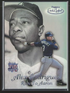 1999 TOPPS GOLD LABEL ALEX RODRIGUEZ RACE TO AARON - Picture 1 of 10