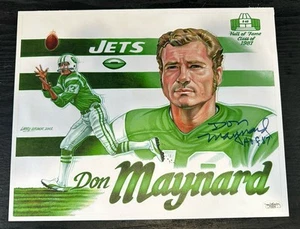DON MAYNARD SIGNED 11X14 PHOTO NEW YORK JETS "HOF 87" - JSA COA - Picture 1 of 5