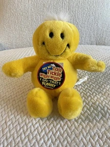 Vintage DanDee Smiley Face Tickle Tickle Wiggle Wiggle Plush W/ Tags Talks New - Picture 1 of 6