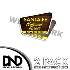 Santa Fe National Forest New Mexico Decal 4" x 2.6" Park NM Sign Stickers 2 Pack