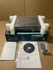 TP Link TL-SG1016DE 16 Port Gigabit Easy Smart Switch With Rack Mount Ears - Photo 1/2