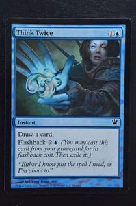 Magic The Gathering MTG THINK TWICE FOIL Innistrad LP Lightly Played - Picture 1 of 2