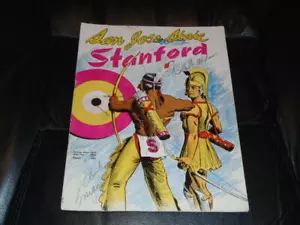 1950 SAN JOSE STATE AT STANFORD COLLEGE FOOTBALL PROGRAM SIGNED BILLY WILSON - Picture 1 of 3