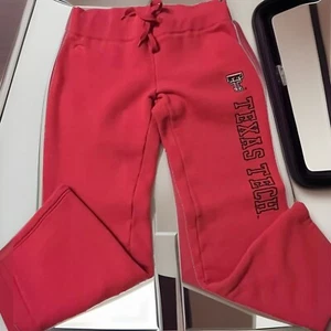 Colosseum Athletic Men Script "TTU Texas Tech" Wide Leg Sweatpants Size XL Red - Picture 1 of 8