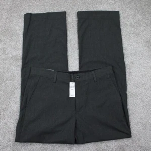 Banana Republic Dress Pants NWT Men 33x32 Gray Checkered Poly/Viscose Flat Front - Picture 1 of 15