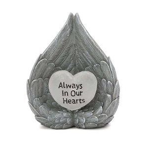 GardenKraft Angel Wings Solar Light / Light Up Graveside Ornament - Picture 1 of 6