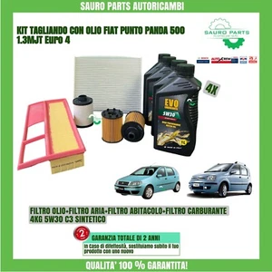 KIT TAGLIANDO 4 FILTRI + 4 KG OLIO 5W30 FIAT PANDA/PUNTO/500 1.3 Multijet EURO 4 - Foto 1 di 5