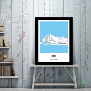 Destin Beach Florida luogo di vacanza mappa stampa poster regalo decorazione arte da parete - Foto 1 di 6