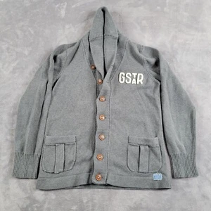 G-star RAW Cardigan Cotton Gray Mens Small Button Down Sweater - Picture 1 of 16