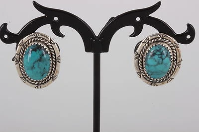 PENDIENTES DISFRAZ PIEDRAS TURQUESA MODA 0496B Foto 1 de 2