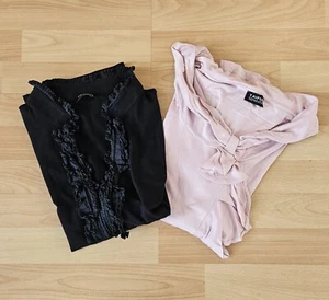2 schicke Shirts TAIFUN Gr. 42/44 Rosa+ Schwarz - Bild 1 von 3