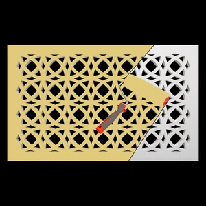 Dekorative Entlüftungsabdeckung Handarbeit Größe 300 mm x 180 mm (11,81 x 7,08 Zoll) - Bild 1 von 10