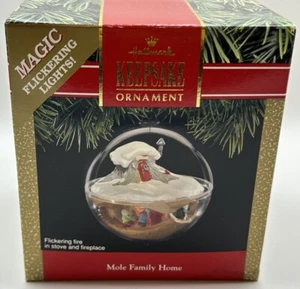 1991 Hallmark Andenken Maulwurf Familie Haus Magic Lights QLX7149 Vintage - Bild 1 von 24