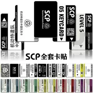 24 pz fondotinta carte chiave scp adesivo pass carta plastica giochi cosplay regalo - Foto 1 di 2