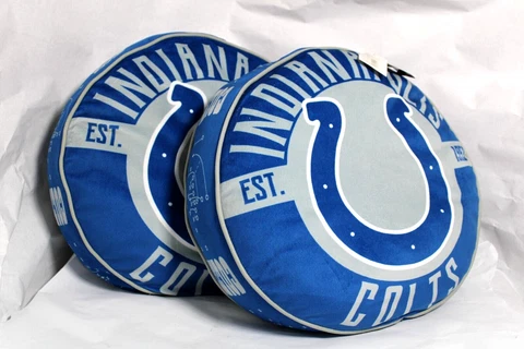 2 MATCHING NFL INDIANAPOLIS COLTS PILLOWS BED OR SOFA MAY 2022 15" WIDE Cover