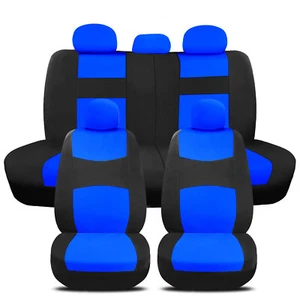 For Nissan Car Seat Covers 5 Seats Front Rear Protector Polyester Breathable - Picture 1 of 96