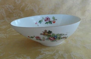Vintage Crown Staffordshire Pagoda Oval Dish Pagoda Exotic Birds & Floral - Picture 1 of 7