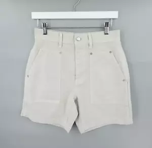 Madewell Pantaloncini da falegname donna panna 26 vita alta utilità outdoor nautica - Foto 1 di 15