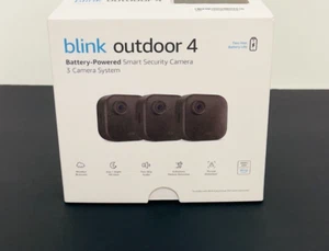 New Blink Outdoor 4 1080p HD Outdoor 3 Camera Security System Battery Powered - Picture 1 of 6