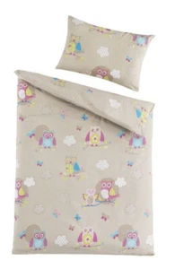 OptiDream Baby Renforcé Bettwäsche 100x135, Kissenbezug 40x60 cm EULE - Bild 1 von 3