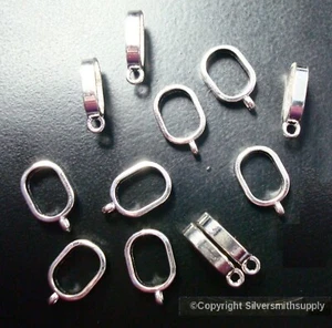 12 GRANDI cauzioni pendenti argento ottone plt anello chiuso 16x9x3mm diametro 2mm anello GPB063 - Foto 1 di 3