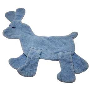 Blauer Frottee Hund Reißverschluss Stofftier Plüschtier Vintage Retro - Bild 1 von 10