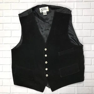 Vintage High Alpine Black Suede Vest Size Medium Western Biker - Picture 1 of 4