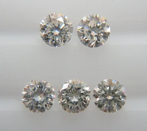 2.7-2.8mm 5pc SI-I Clarity I-J Color Natural Loose Brilliant Cut Diamond - Picture 1 of 4