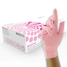 Black Blue Pink Pearl Nitrile Gloves Disposable Latex Free Small Medium Large XL