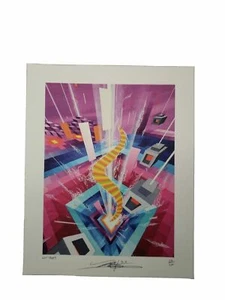 Kaliptus "Lightcraft" signed Blotter Kunstdruck Psychedelic Visionary Art Print - Bild 1 von 4